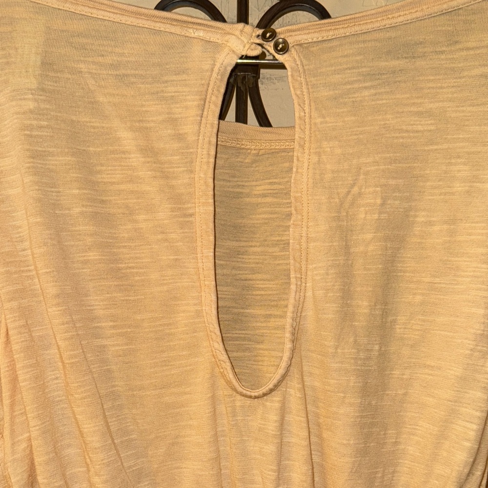 Free People Women's Cream Long Sleeve Top - Picture 8 of 9